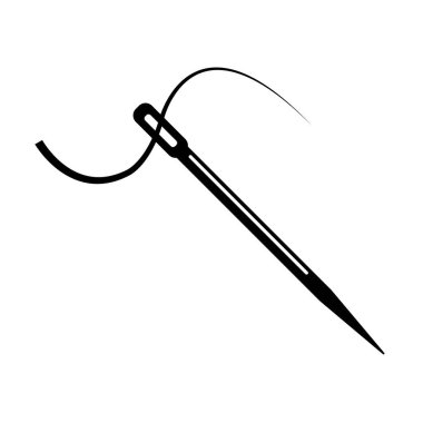 Dikiş iğnesi ikonu vektör çizim şablonu