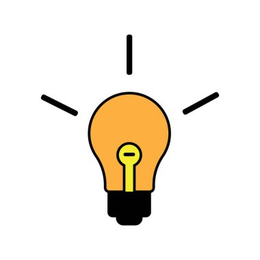 parlak lamba simgesi vektör çizim şablonu