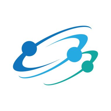 atom simgesi tasarım şablonu