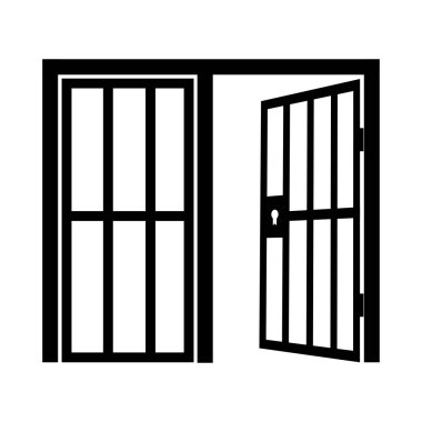 hapishane hücre kapısı simge tasarım şablonu