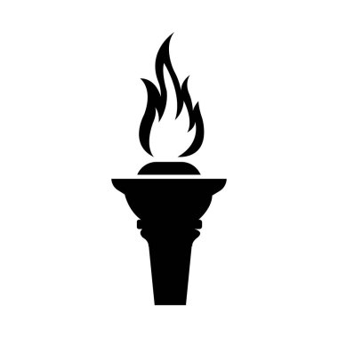 ateş meşalesi resim tasarım şablonu