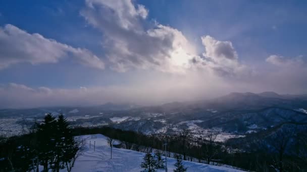 Time Lapse Sapporo City Winter Japão — Vídeo de Stock