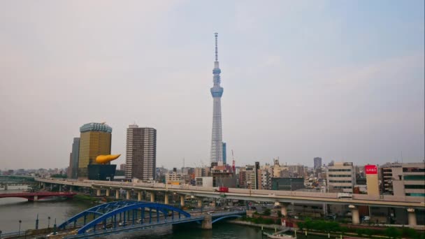 Проміжок Часу Перегляд Токіо Місто Японії — стокове відео