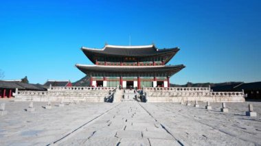 SEOUL, SOUTH KOREA - DECEMBER 4, 2018 : Gyeongbokgung palace in Seoul, South Korea