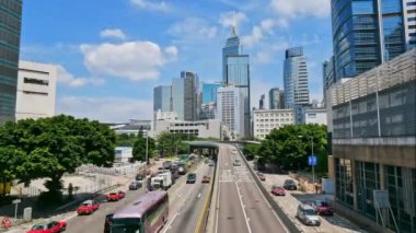 Hong Kong merkez ve şehir trafiğinde 4K zaman aşımı