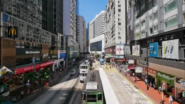 Hong Kong China Septiembre 2018 Caducidad Los Edificios Tráfico Ciudad — Vídeos de Stock