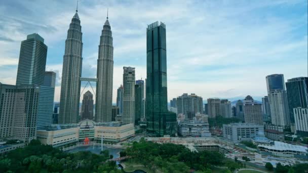 Kuala Lumpur Janeiro 2019 Belo Lapso Tempo Kuala Lumpur Skyline — Vídeo de Stock