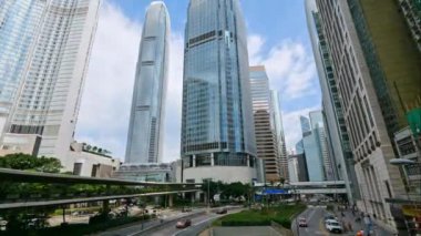 Hong Kong merkez ve şehir trafiğinde 4K zaman aşımı