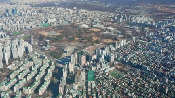 Aika Raukeaa Rakennus Soul Horisonttiin Etelä Koreassa — kuvapankkivideo