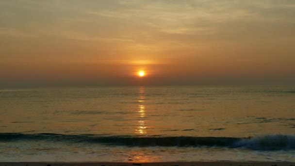 Beautiful Tropical Beach Sea Landscape Sunrise Time Royalty Free Stock Video
