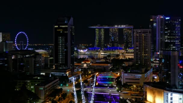 Singapore Ianuarie 2019 Perioadă Frumoasă Timp Orizont Orașului Singapore Vedere Secvență video de stoc fără drepturi de autor
