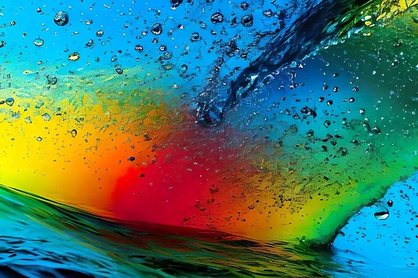 Kolorowy Rozprysk Wody Ilustracja Projektu Graficznego — Zdjęcie stockowe