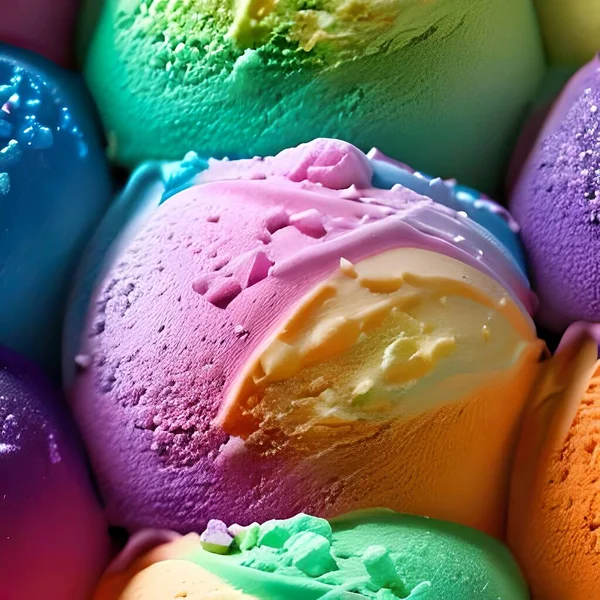 Pastel Multicolorido Gelado Cupcakes Fundo Papel Parede Ilustração Design Gráfico — Fotografia de Stock