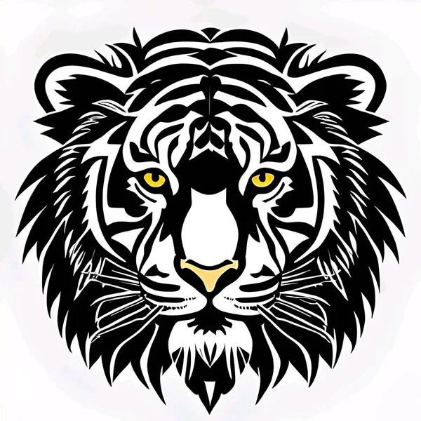 Clip Logo Tatuaggio Tigre Art Disegno Grafico Illustrazione Opere Arte — Foto Stock