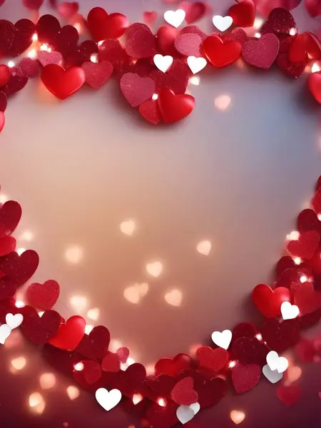 hearts frame, valentines day background. generative ai