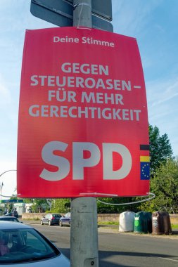 SPD partisinin Avrupa seçimleri 2024 seçim posteri