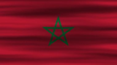 Fas bayrağının kusursuz döngü animasyonu, rüzgarda dalgalanan bayrak, bağımsızlık günü videoları veya diğer tatiller için mükemmel.