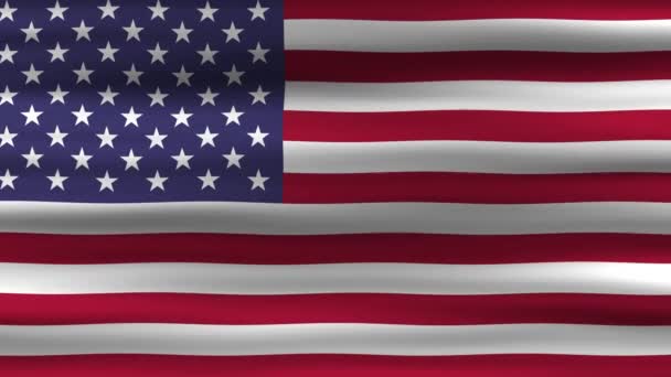 Zökkenőmentes Ciklus Animáció Usa Zászló Zászló Integetett Szélben Tökéletes Videók — Stock videók