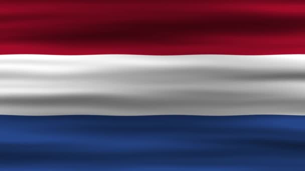 オランダ国旗のシームレスなループアニメーション 風に揺れる旗 独立記念日やその他の休日のビデオに最適です — ストック動画