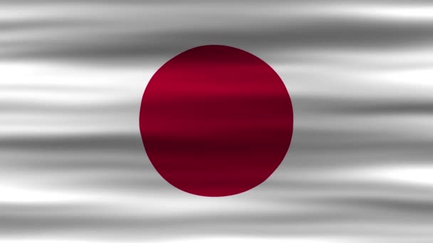 Sömlös Loop Animation Japan Flaggan Flaggan Viftar Vinden Perfekt För — Stockvideo