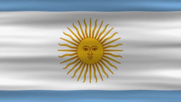 Argentina Bandeira Seamless Loop Animation Bandeira Acenando Vento Perfeito Para — Vídeo de Stock