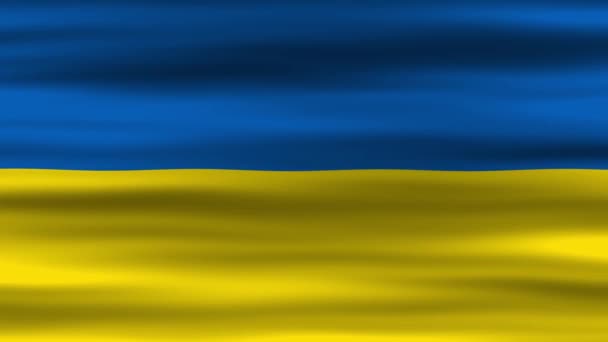 Animazione Loop Senza Soluzione Continuità Della Bandiera Ucraina Bandiera Sventola — Video Stock