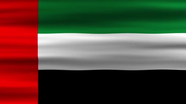 Sömlös Loop Animation Förenade Arabemiratens Flagga Flagga Viftande Vinden Perfekt — Stockvideo