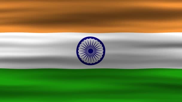 Płynna Animacja Pętli Flagi Indii Flaga Powiewająca Wietrze Idealna Filmy — Wideo stockowe