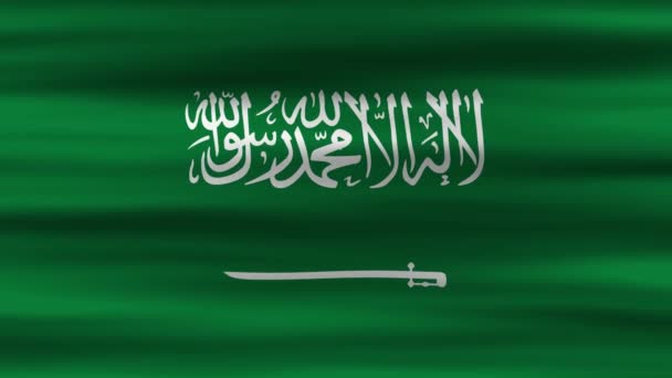 Nahtlose Schleifenanimation Der Saudi Arabischen Flagge Flagge Wind Perfekt Für — Stockvideo
