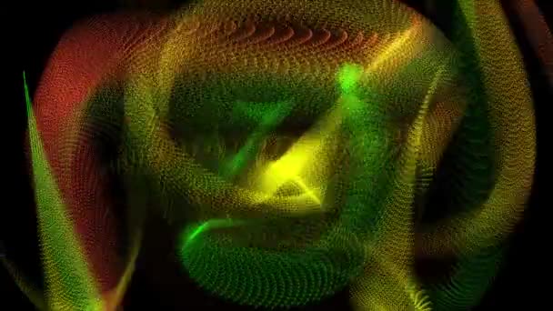 Colorate Sfere Astratte Energia Lampeggiante Torsione Formando Polvere Cosmica Feste — Video Stock