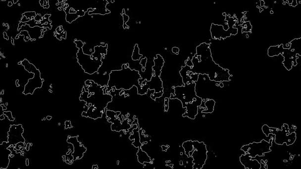 Witte Omtrek Topografische Omtrek Kaart Abstracte Tech Beweging Grafisch Ontwerp — Stockvideo