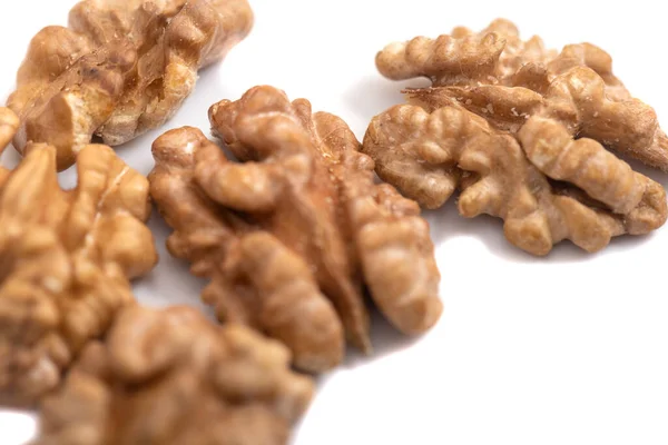 Half Walnut Kernels Walnut Insides Healthy Diet Ingredients Meals Walnut — Stock Photo, Image