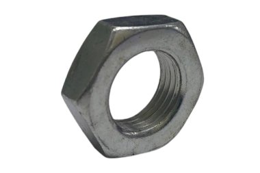 Gümüş Ceviz ve beyaz arka planda izole.