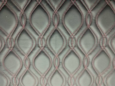 materyal deri dokusu. Siyah deride iplik izi var..