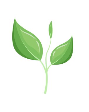 Ekoloji yaprakları yeşil logo illüstrasyon git