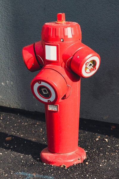Fire hydrant in a french street in an emergency for firefighter intervention