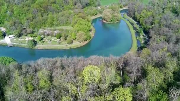 Drone Che Sorvola Val Briey Veduta Aerea Del Lago Sangsue — Video Stock