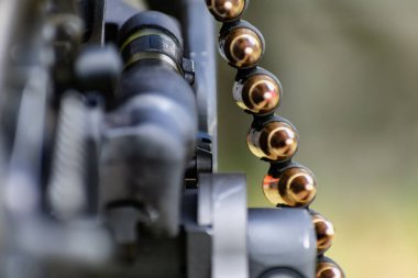 58 'lik şarjör için cephane 7.62 mm, makineli tüfek için mermi.