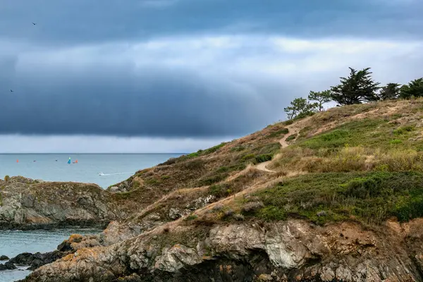 stock image Port of Dahouet in Pleneuf val andre, Armor Coast, Brittany in France