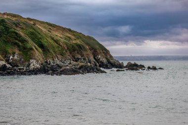 Seaside landscape near Pleneuf val andre, Armor Coast, Brittany in France clipart