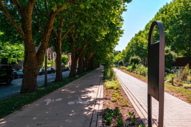 Foch Bulvarı, Moselle, Lorraine, Fransa yakınlarındaki Metz İmparatorluk Bölgesi 'nde yaya yolu.