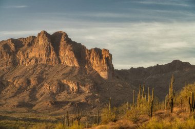 View of Peralta Regional Park in the Sonoran Desert near Phoenix Arizona clipart