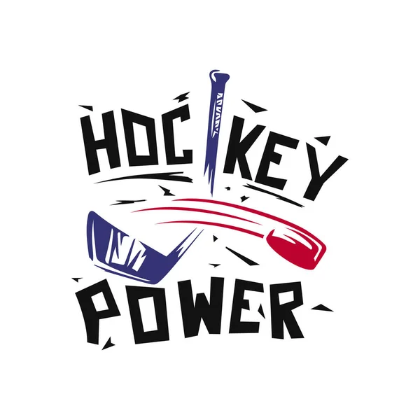 Герб Хокею Палиця Літає Влучає Хокейну Палицю Векторна Ілюстрація — стоковий вектор