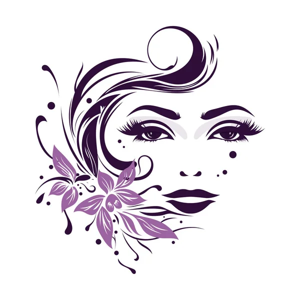Artwork Design Illustration Flowers Eye Girl Elegant Feminine Beauty Logo Royalty Free Stock Vectors
