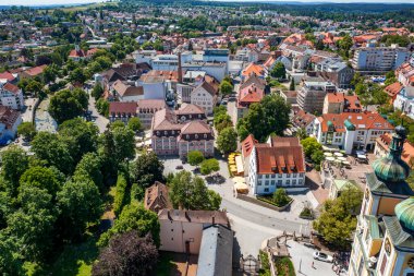 San Salvatore Kilisesi ve Santa Chiara Kilisesi ile Noto'da manzara. Siracusa eyaleti, Sicilya, İtalya.
