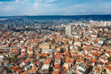 Şehrin üzerindeki bir İHA 'dan hava görüntüsü