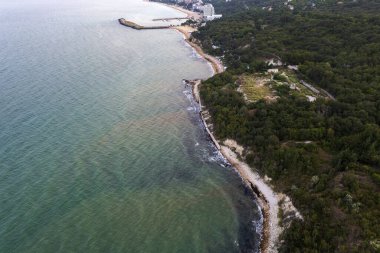 Bulgaristan 'ın Karadeniz kıyısındaki Varna yakınlarındaki inanılmaz kıyı şeridi