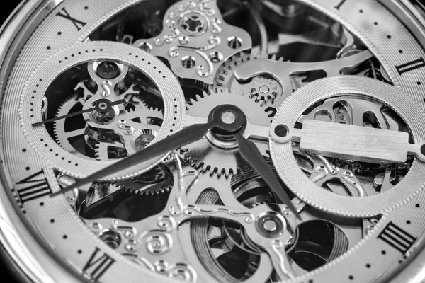 時計じかけの歯車時計内部のマクロ撮影 ロイヤリティフリーのストック写真