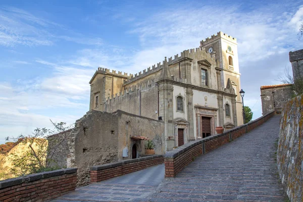 San Nicolo Kilisesi Savoca Sicilya Talya Telifsiz Stok Fotoğraflar