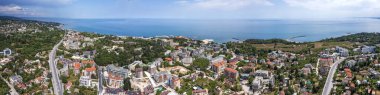 St. Konstantin ve Elena, Varna, Bulgaristan 'ın hava manzaralı tatil beldesi